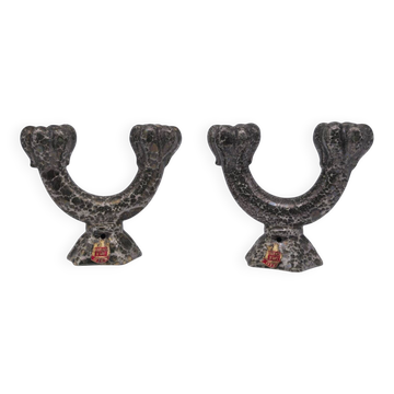 Art pottery candlesticks from Gien