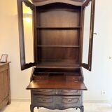 Display secretary in cherry wood, Louis XV style.