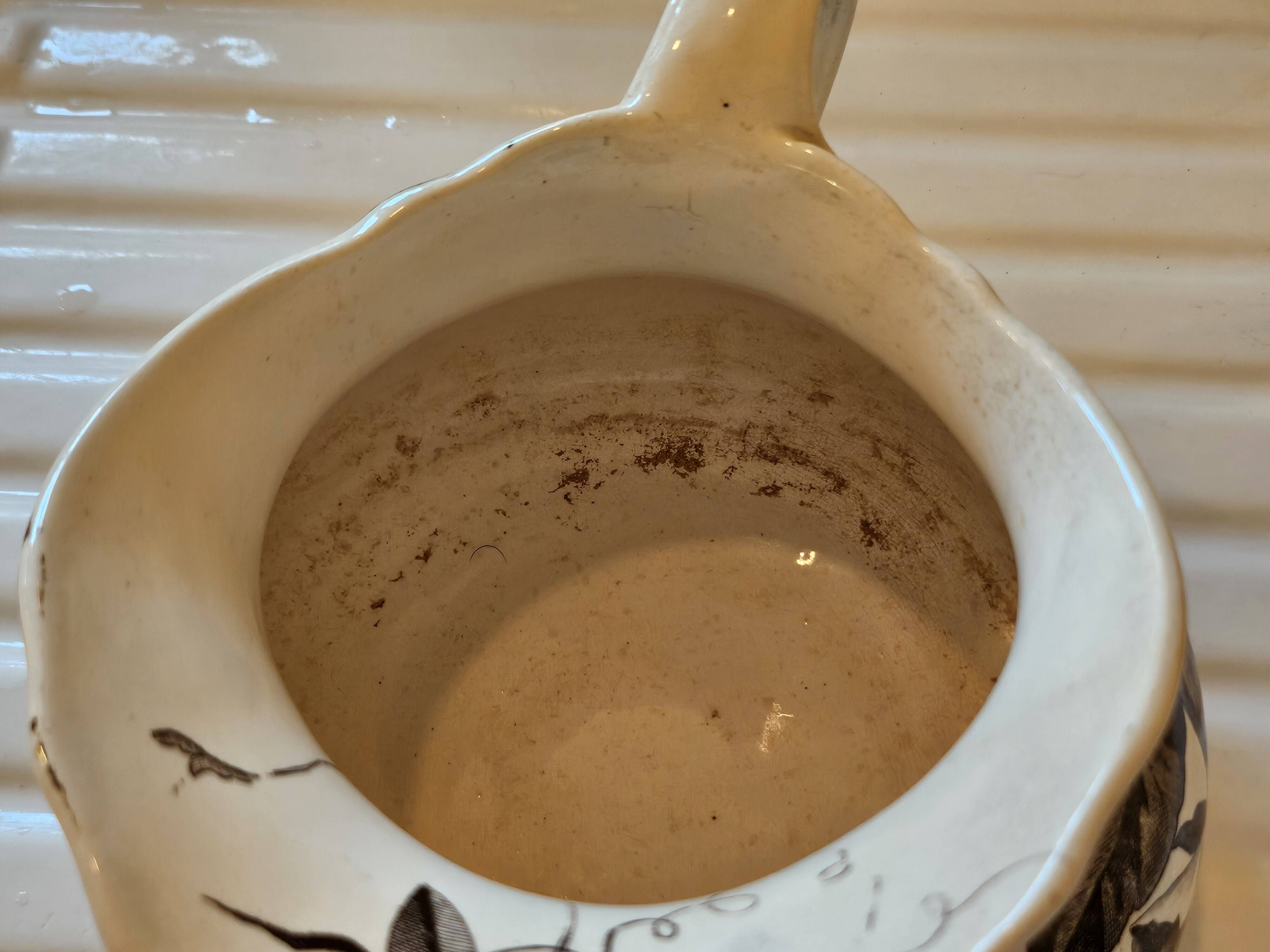 Art Nouveau toilet jug in earthenware "Volubilis"