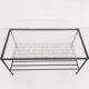 Mid-century modern minimalistic metal and glass coffee table