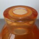 Suspension dome en verre orange