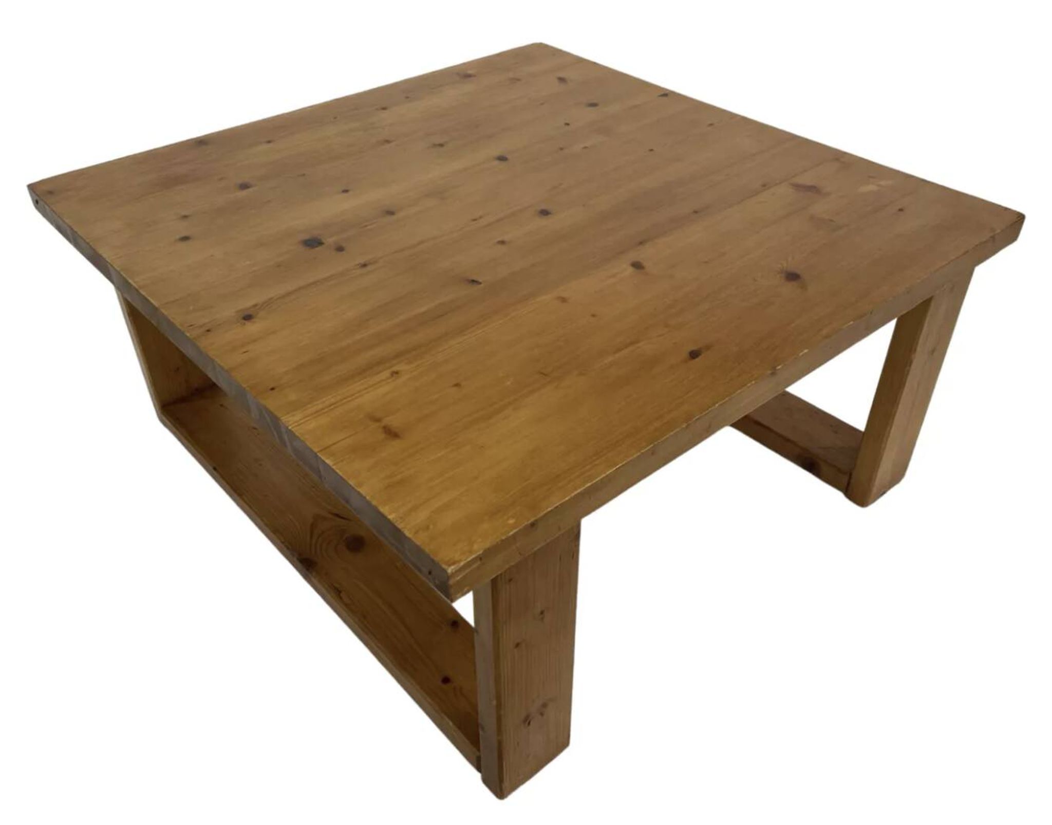 Table basse vintage en pin design minimaliste des années 1970