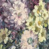 Oil on canvas flowers