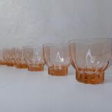 6 pink glasses