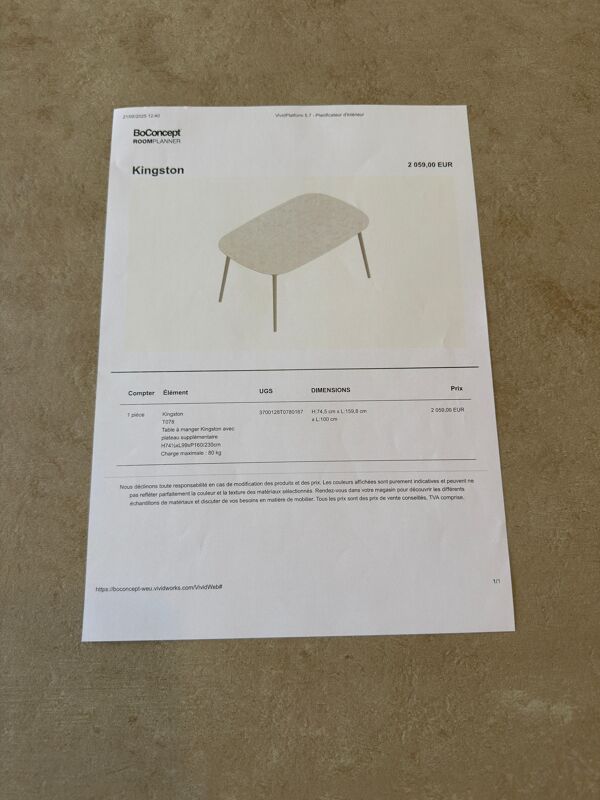 Table extensible en céramique Bo Concept