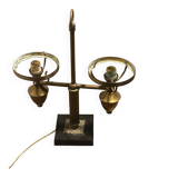 Double lamp fixture in brass, neo-classical style from the 1950s.