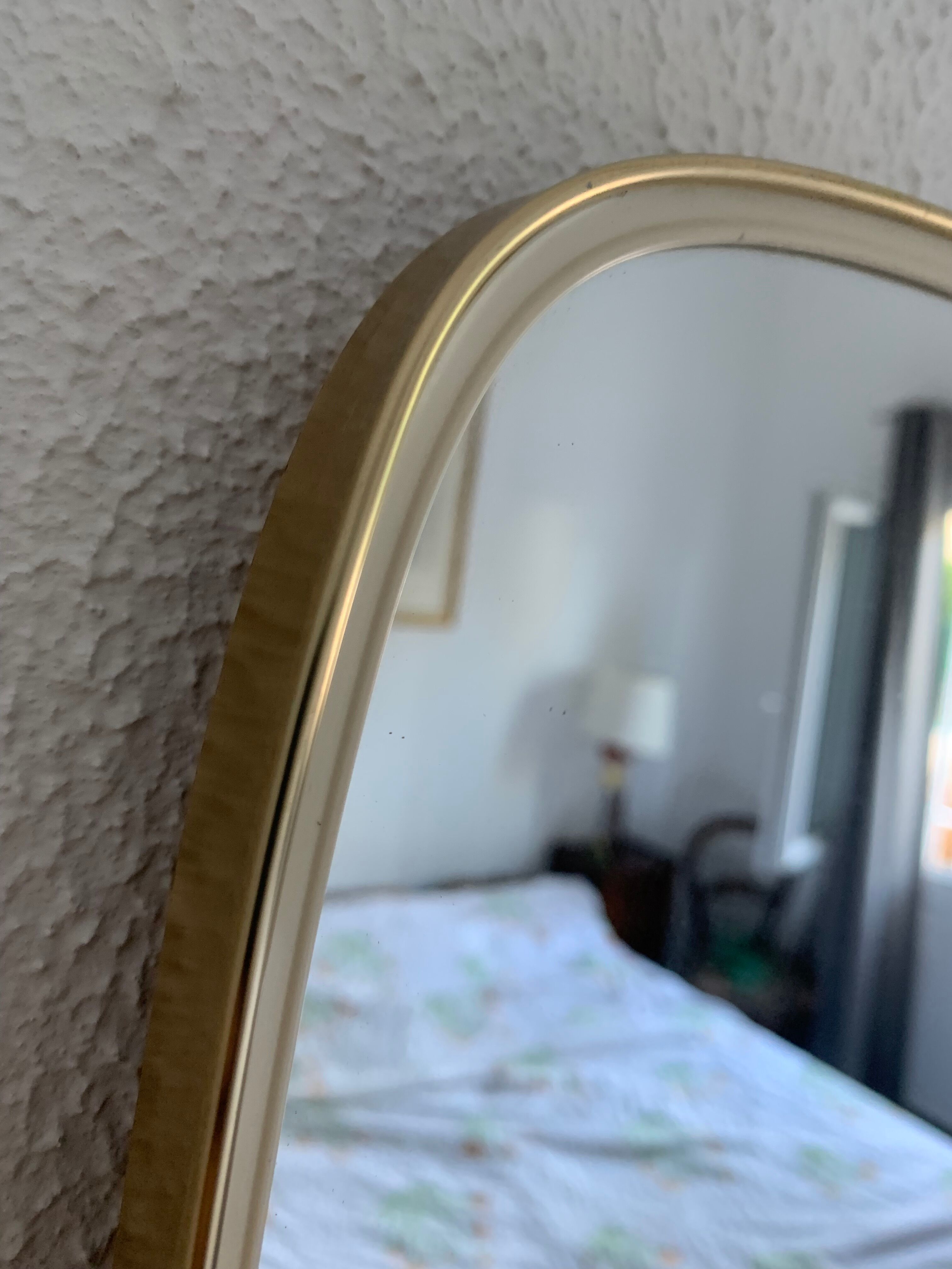 Vintage mirror 1960 asymmetrical mirror - 46 x 24 cm