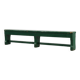 Rustic primitive green farmhouse bench in solid oak, France ca. 1900