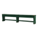 Rustic primitive green farmhouse bench in solid oak, France ca. 1900