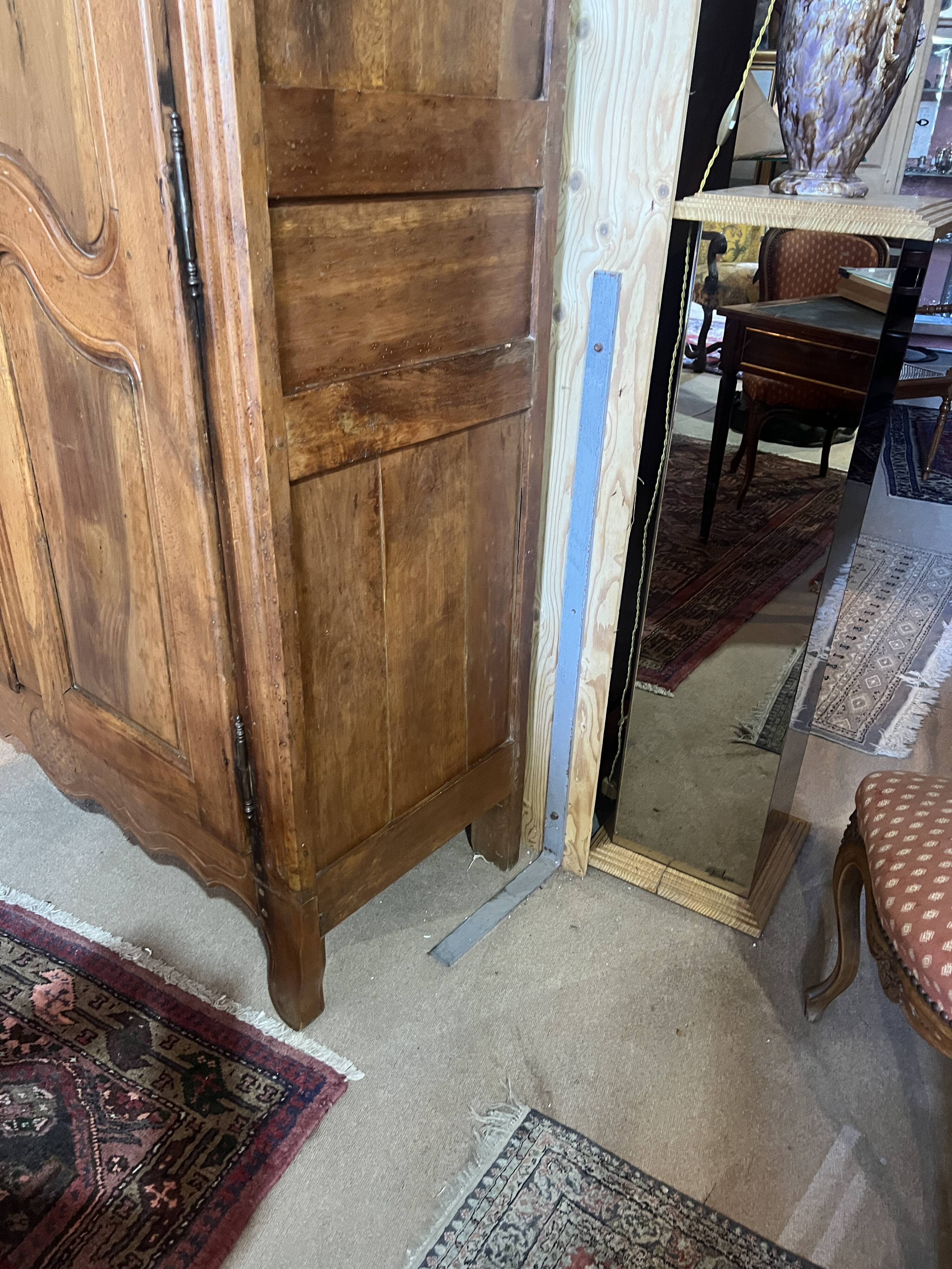 Transition style 2-door wardrobe in natural wood, 19th century