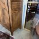 Transition style 2-door wardrobe in natural wood, 19th century