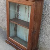 Old wardrobe with glass door