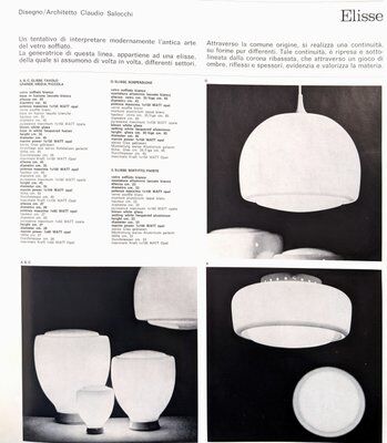 Elisse table lamp by Claudio Salocchi, Lumenform 1968