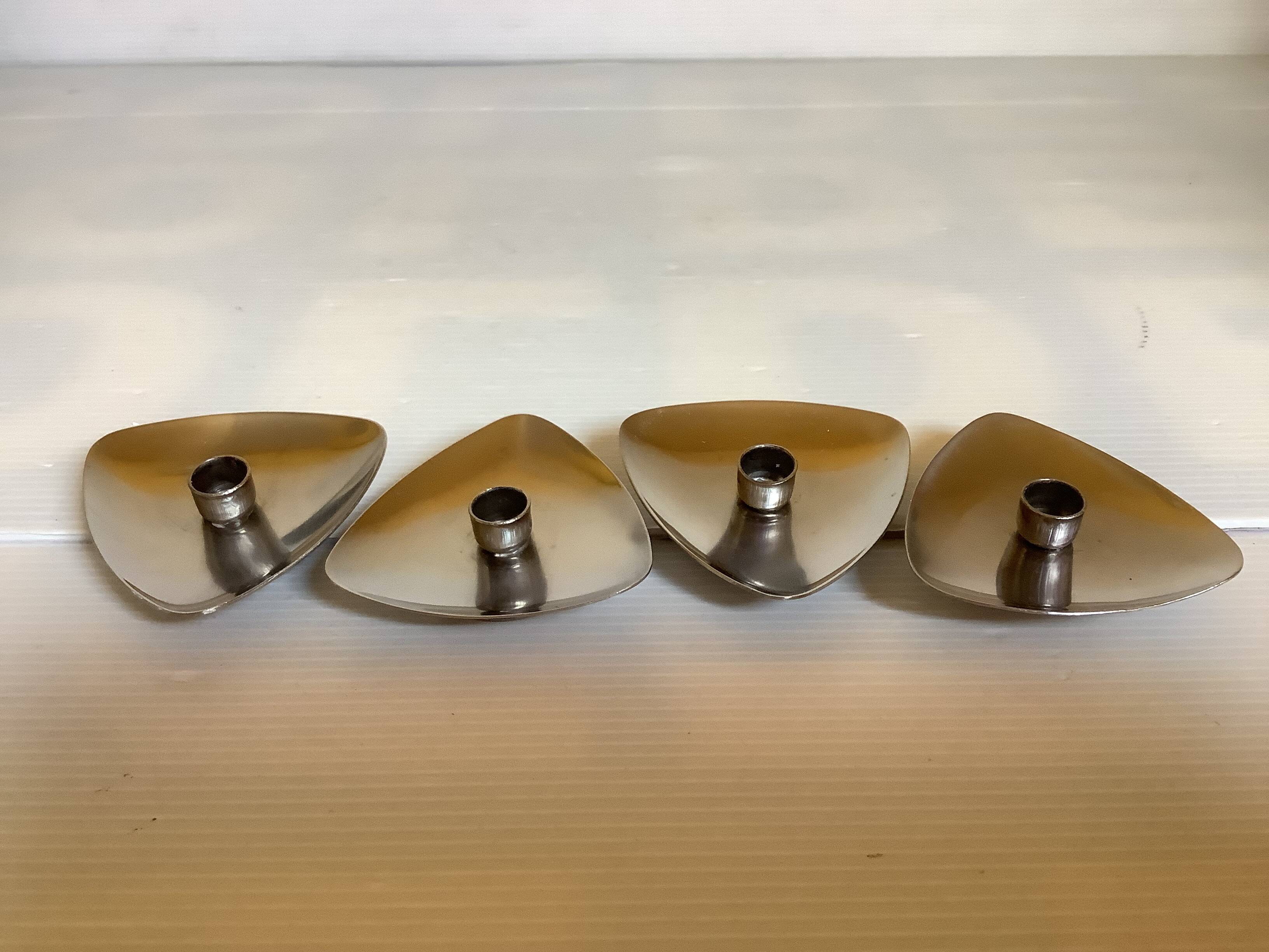 Four Scandinavian candlesticks from the 60s