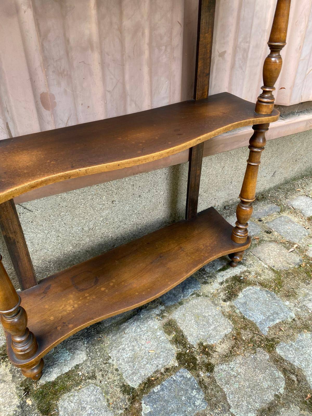 Louis Philippe vintage wall shelf made of solid wood from the 19th century.