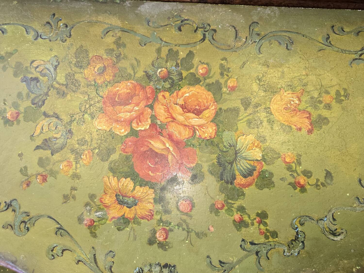 Antique vintage painted chest of drawers