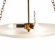 Suspension in brass and satin opal glass, 3 lights, classic style