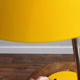 East germany vintage yellow table lamp by veb narva leuchtenbau, 1960s