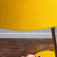 East germany vintage yellow table lamp by veb narva leuchtenbau, 1960s
