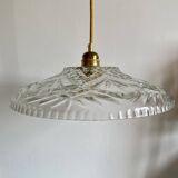 Vintage molded glass lampshade pendant light - tableware collection -