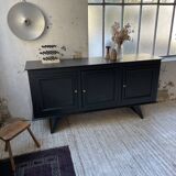 Brutalist black sideboard from the 60s