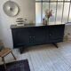 60s brutalist black sideboard