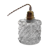 Moulded glass hanging lamp