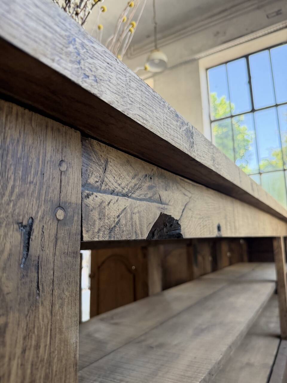 Rustic sideboard XXL 4m solid oak 1950