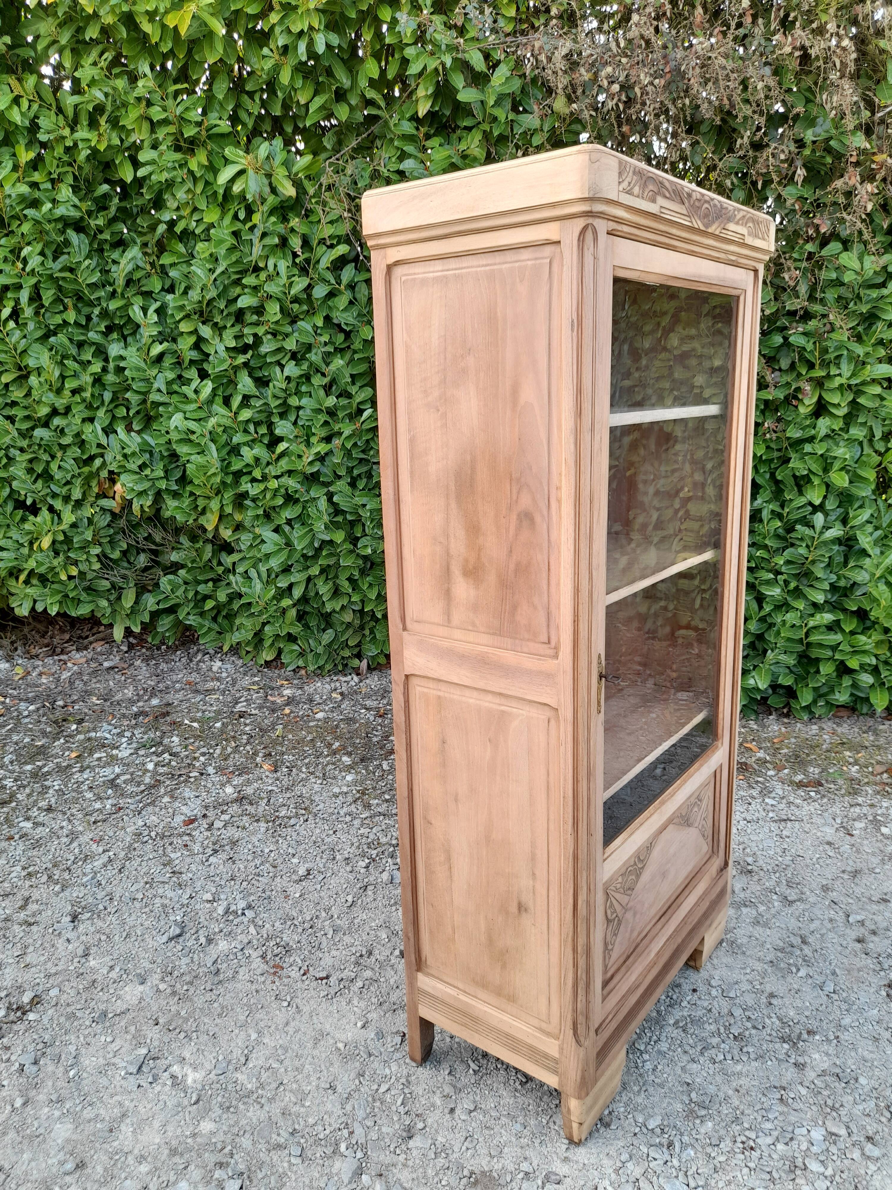 Showcase art deco wardrobe Parisian wood raw walnut