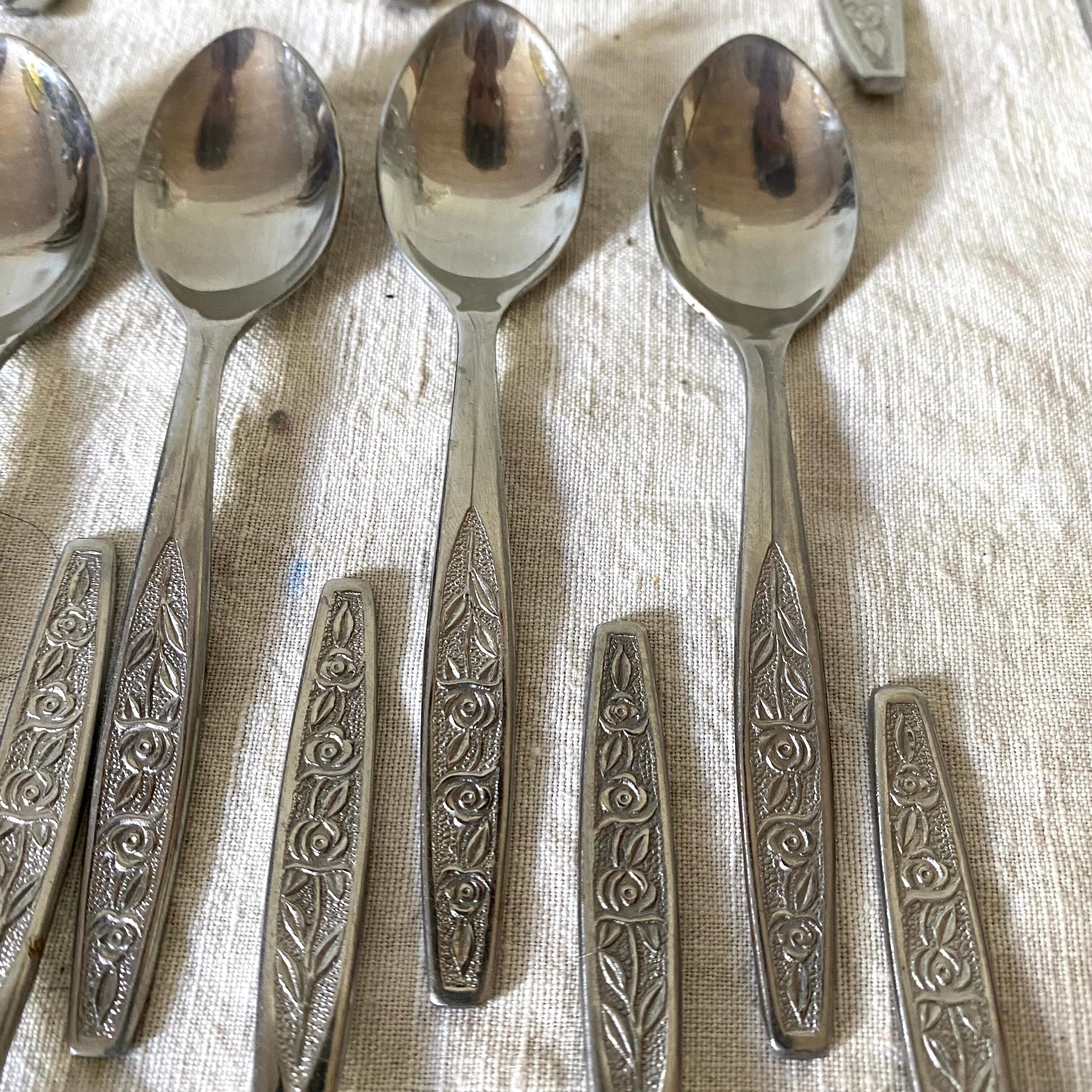 Stainless steel housewife 60s, table cutlery