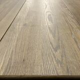 Round extendable oak dining table