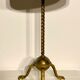 Neo classic brass and mahogany pedestal table