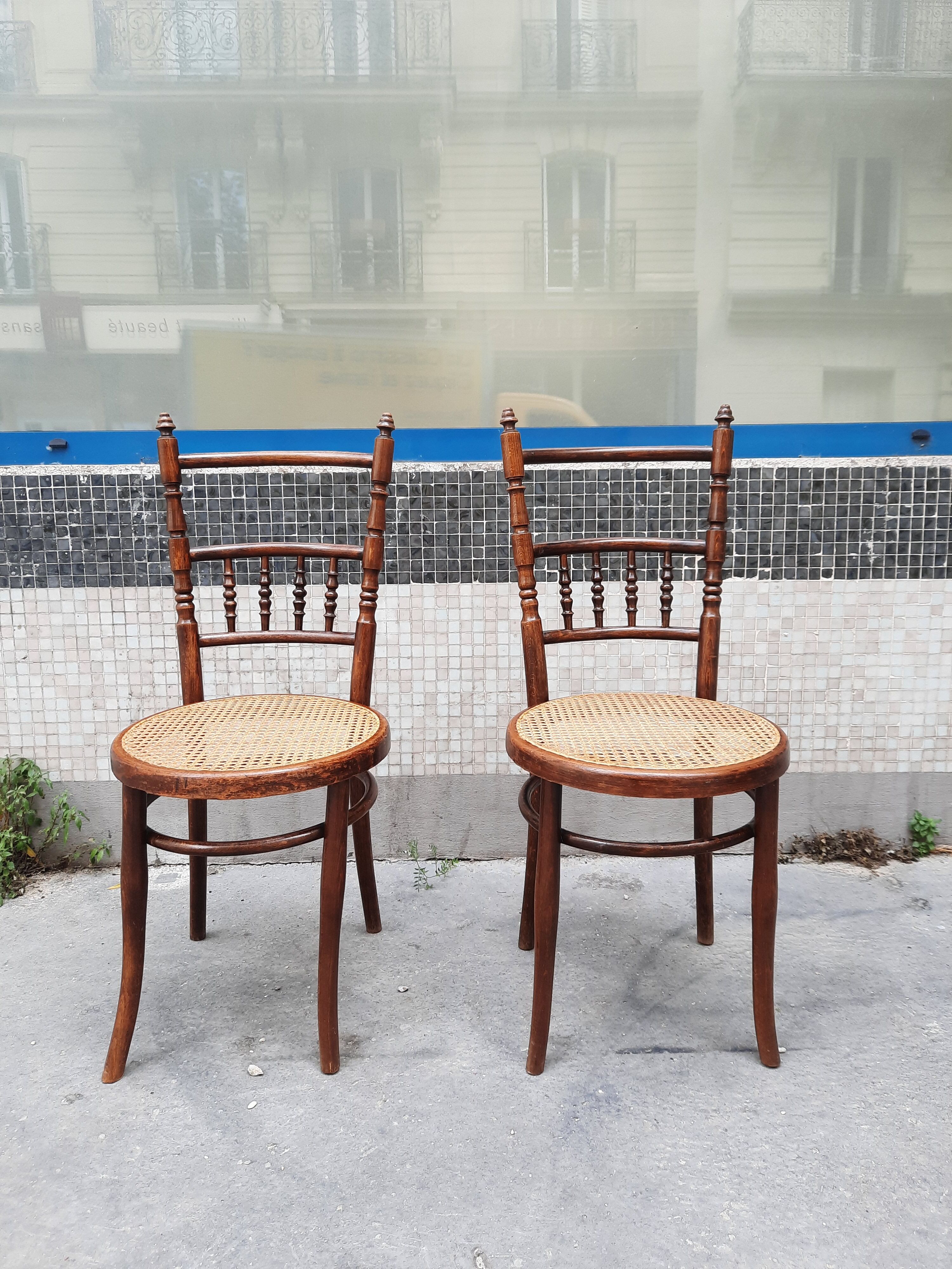 Paire de chaises bistrot Joseph Hoffman