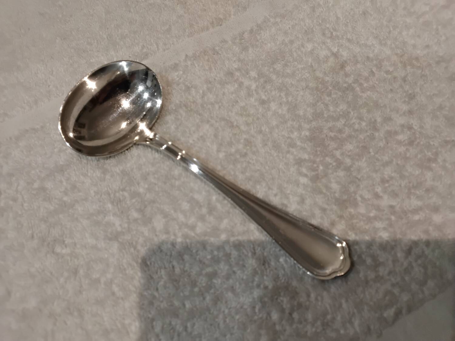 Christofle Spatours silver plated sauce spoon, 17.8cm