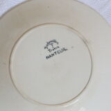 Set of 7 flat plates badonviller, nanteuil, vintage french, authentic, rare, countryside