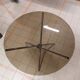 Roche Bobois vintage round table Chrome and smoked glass