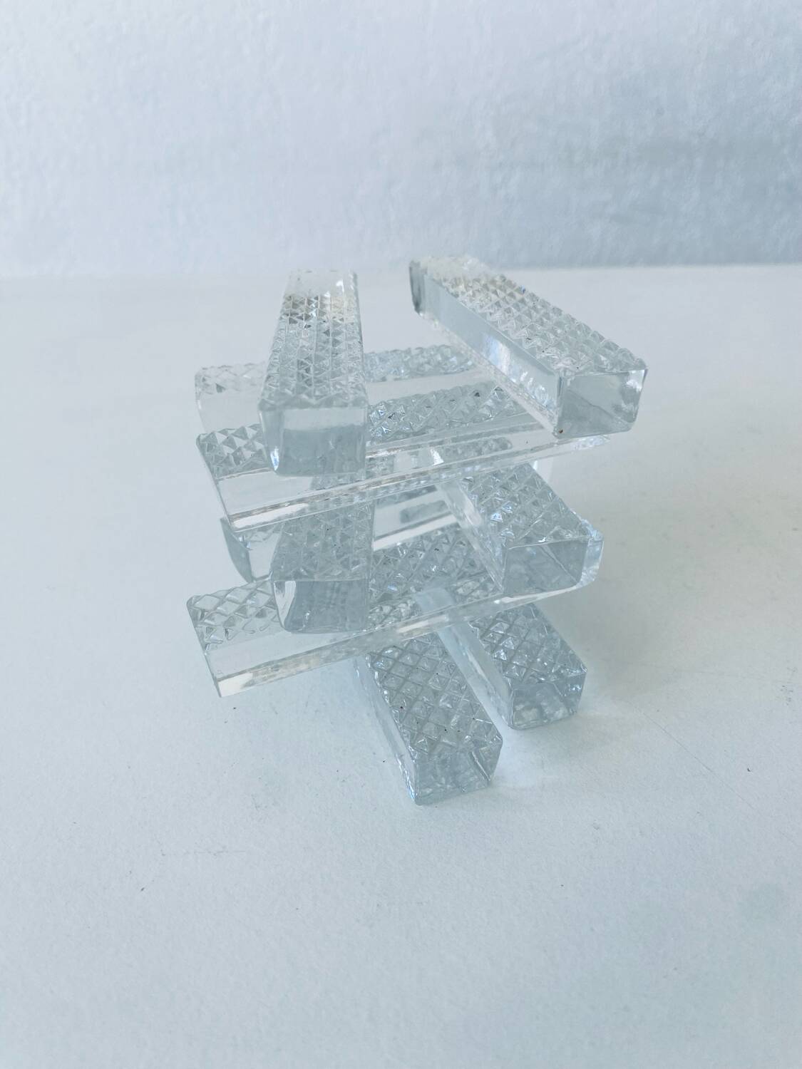 10 old crystal knife holders