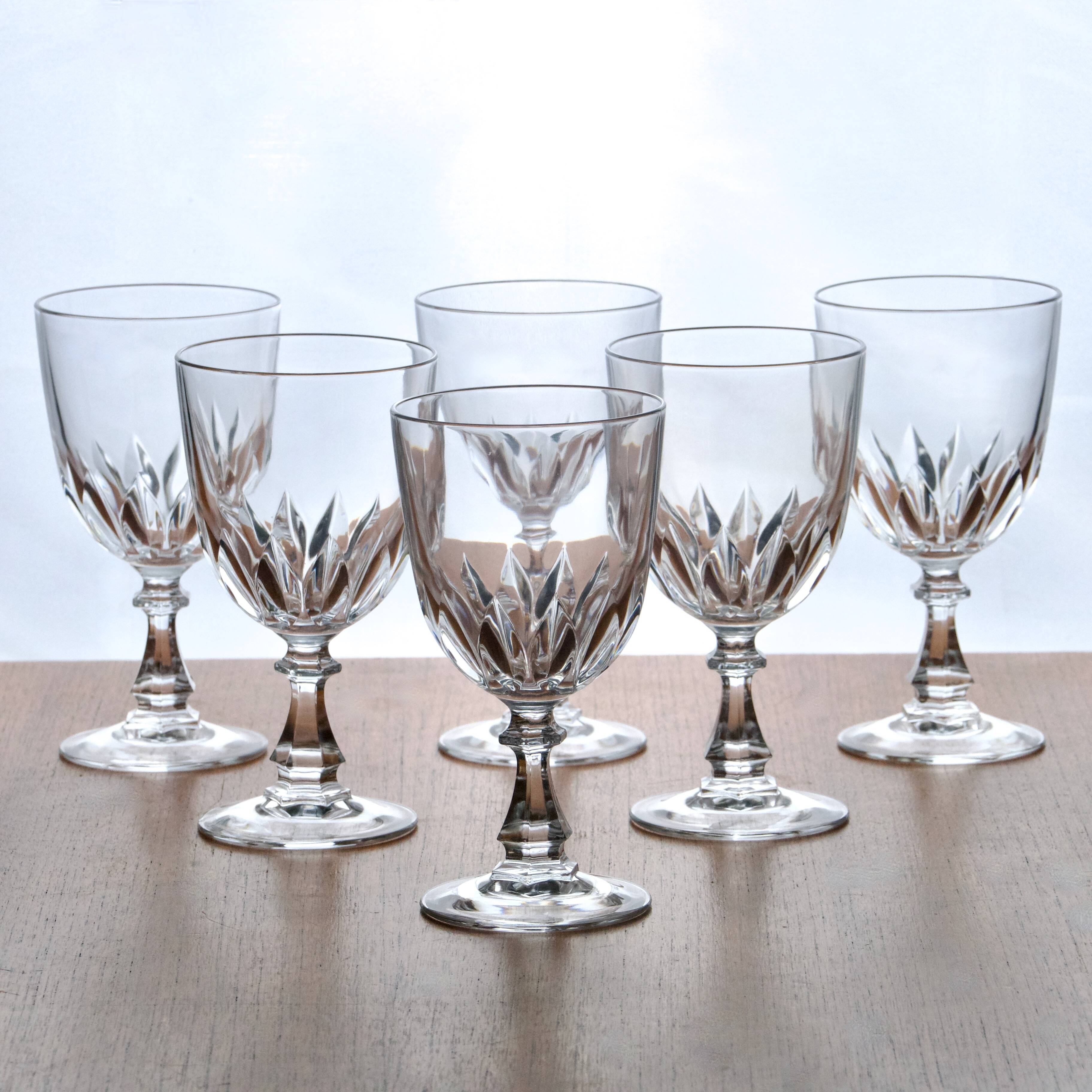 6 Arques crystal glasses “Luxembourg” collection