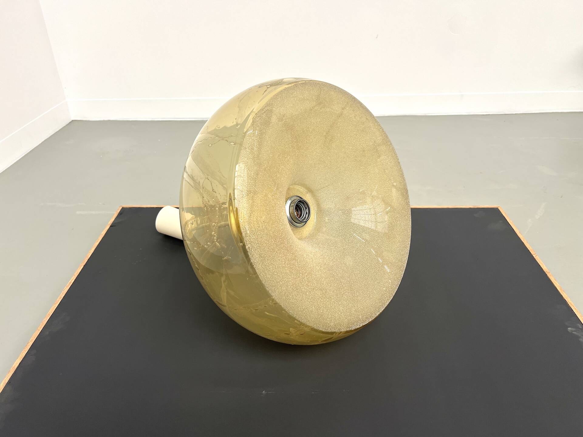 Blown glass paste pendant light, 1970s
