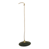 Suspension indus ancienne noire et blanche tôle émaillée vintage