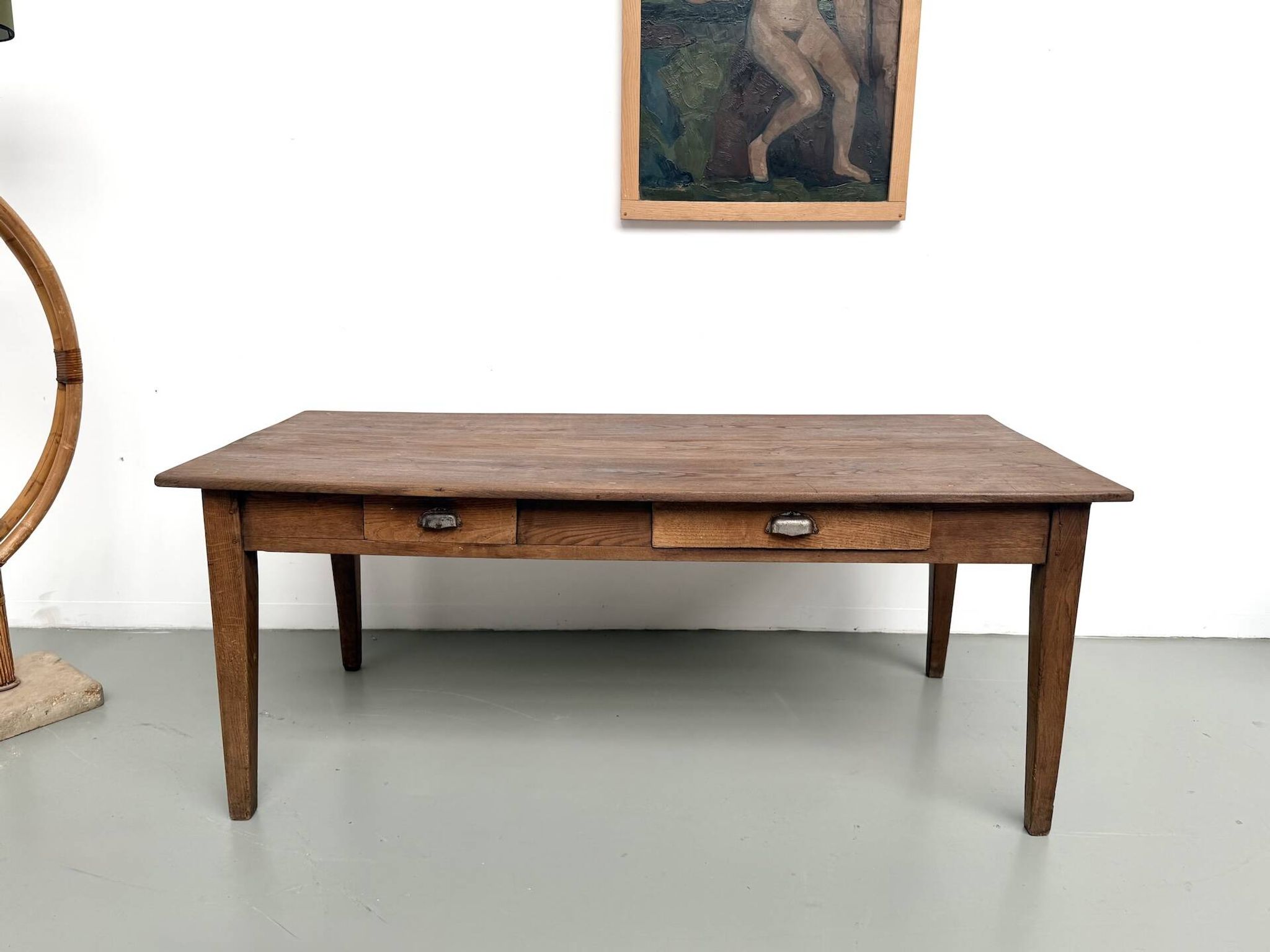 Table de ferme en chêne massif, années 30