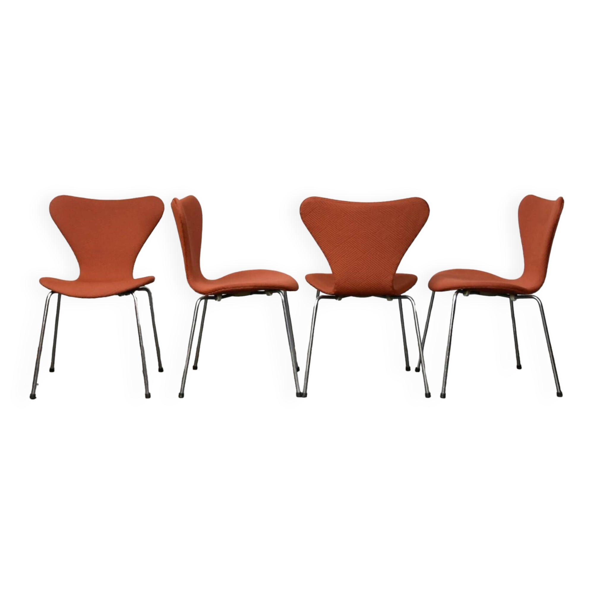 4 chaises Fritz Hansen Butterfly rembourrées