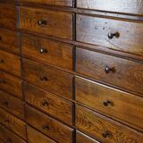 Antique apothecary furniture in oak France early twentieth century