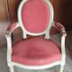 Ensemble banquette de style Louis XVI et fauteuil assorti