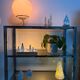 Chrome and smoked glass shelf