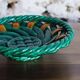 Woven ceramic fruit bowl or dish from Vallauris