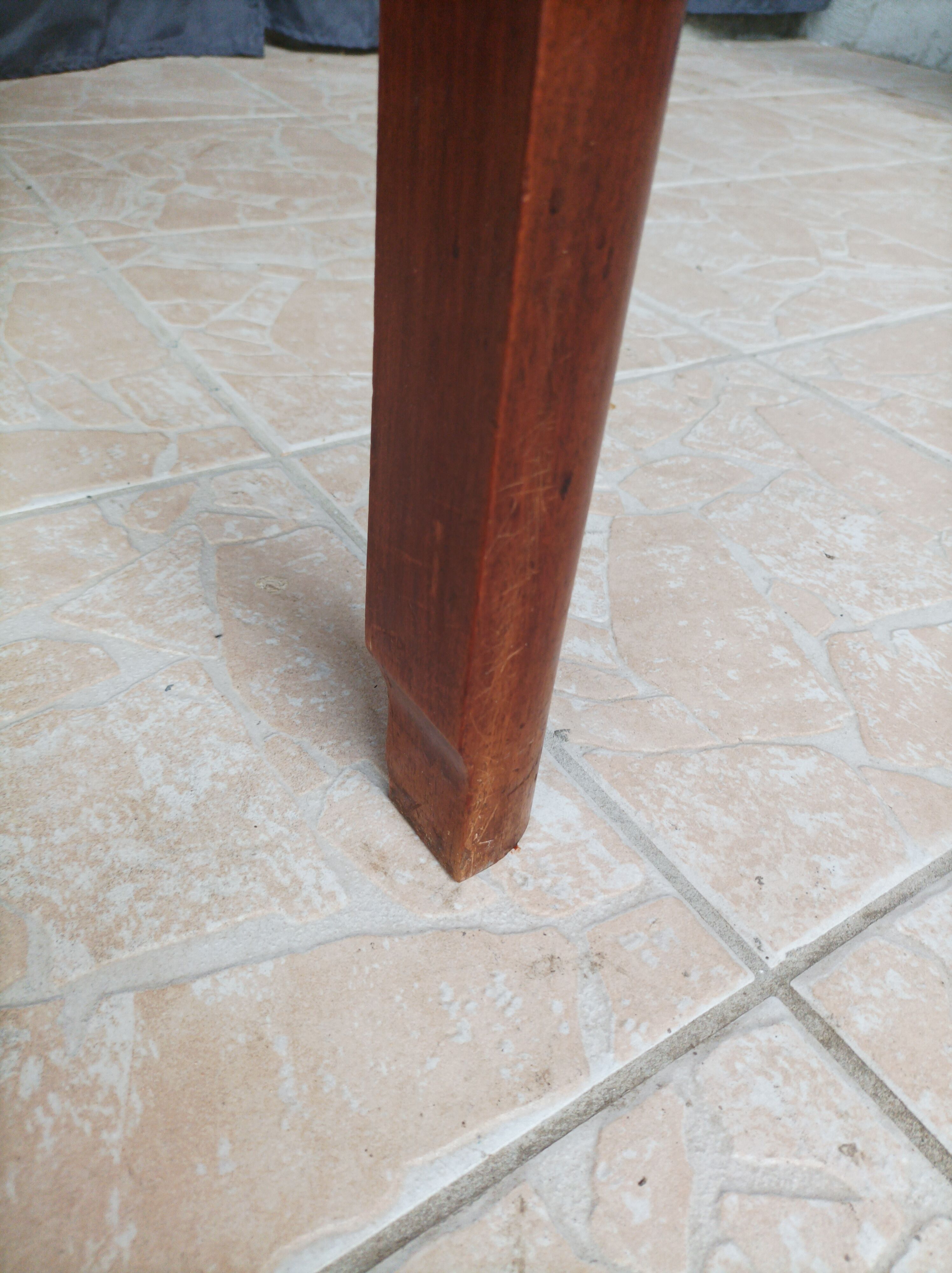 Vintage walnut table with 2 drawers