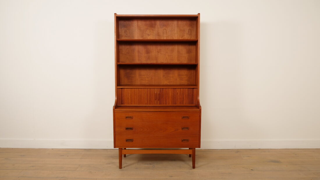 Vintage bookcase | Secretary | Teak | Johannes Sorth