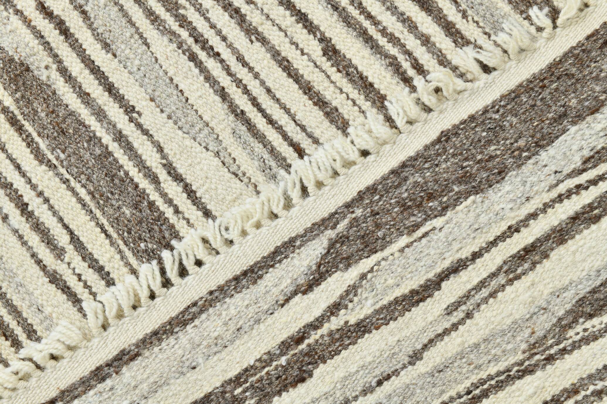 8x10 Brown & Beige Modern Wool Turkish Rug, 238x324Cm SK 34372