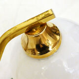 Golden lamp & opal globe